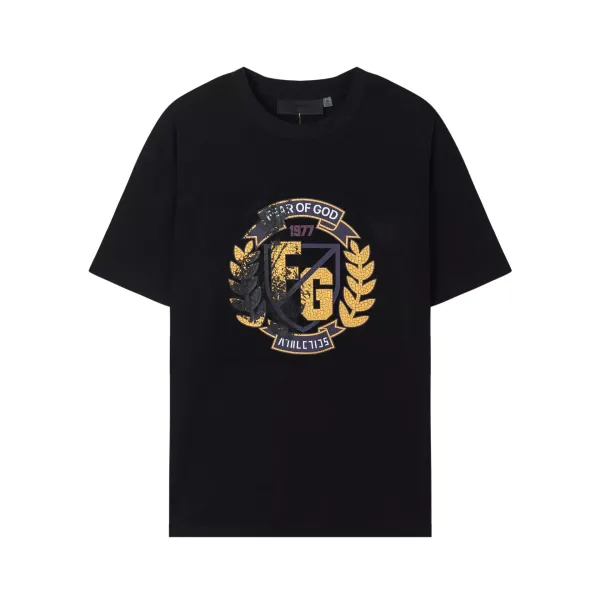 Fear of God Essentials Crest Logo Black T-Shirt - 1