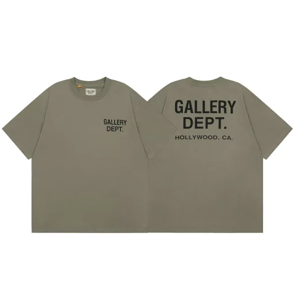 Gallery Dept. Hollywood Tee Olive Green T-Shirt - 1