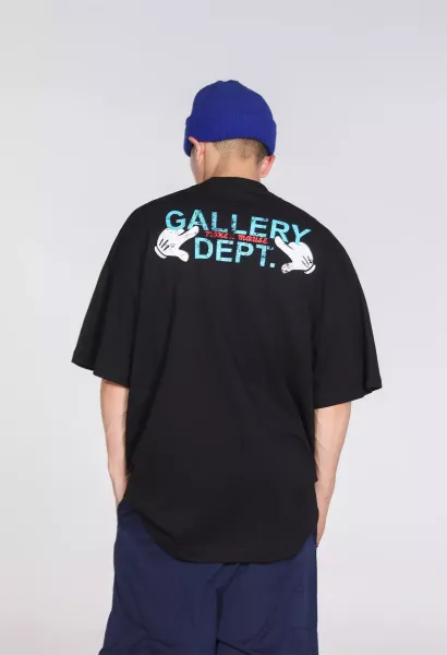 Gallery Dept x Disney Mickey Mouse Vintage Circle Print Black T-Shirt - 10