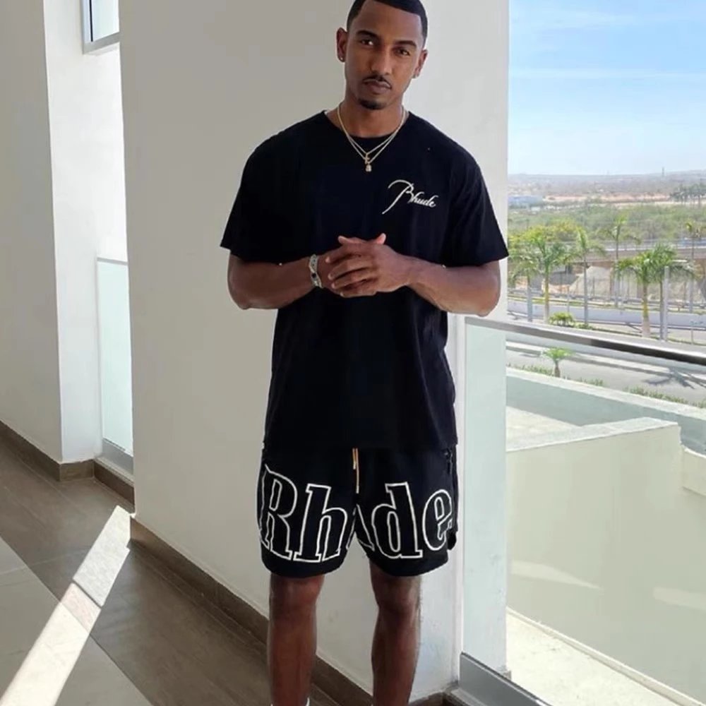 Amiri Los Angeles Graphic Print Swim Shorts Black Swimwear - 5