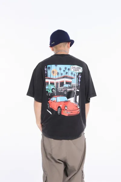 Gallery Dept Odept Drave Graphic Print T-Shirt Black - 10