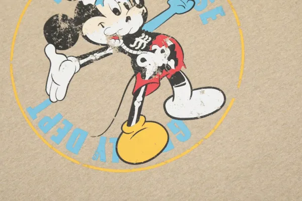 Gallery Dept x Disney Mickey Mouse Vintage Circle Print Black T-Shirt - 27
