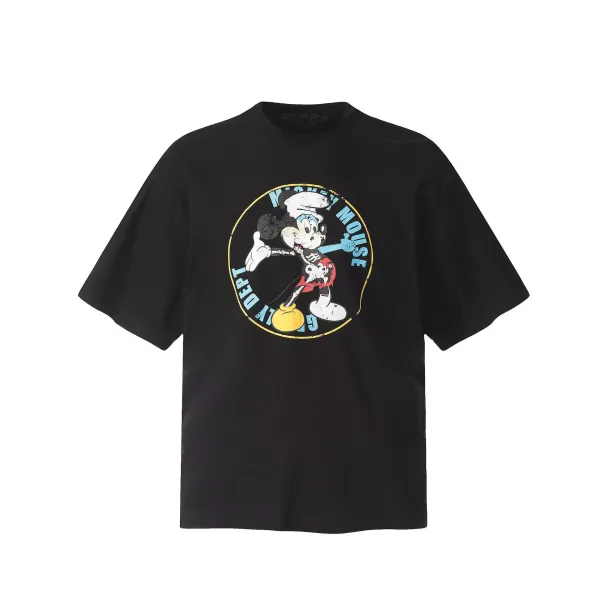 Gallery Dept x Disney Mickey Mouse Vintage Circle Print Black T-Shirt - 6