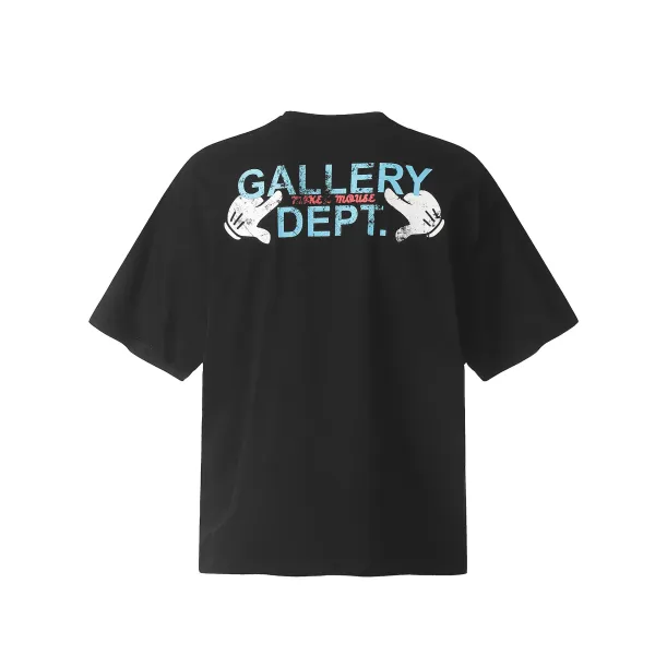 Gallery Dept x Disney Mickey Mouse Vintage Circle Print Black T-Shirt - 7