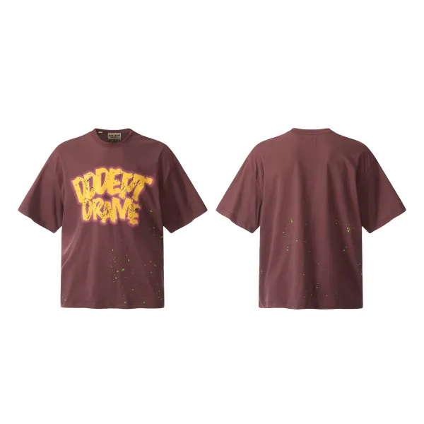 Gallery Dept Odeft Drane Burgundy Graphic T-Shirt - 1