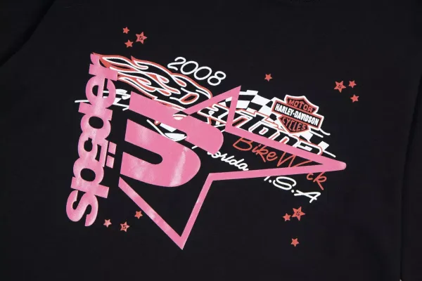 SP5DER 2008 Bike Week Graphic Print White T-Shirt - 21