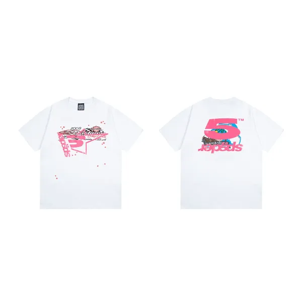 SP5DER 2008 Bike Week Graphic Print White T-Shirt - 1