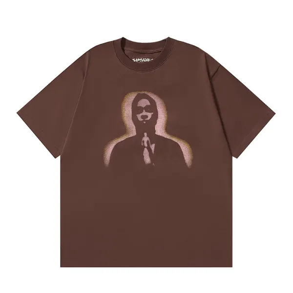 Design World Wide Graphic Print Brown T-Shirt - 5