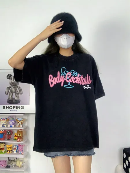 Gallery Dept. Acid Wash Black T-Shirt - 7