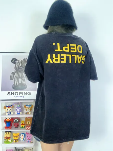 Gallery Dept. Acid Wash Black T-Shirt - 16