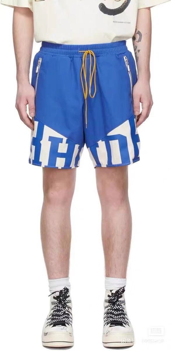 Amiri Los Angeles Graphic Print Swim Shorts Black Swimwear - 24