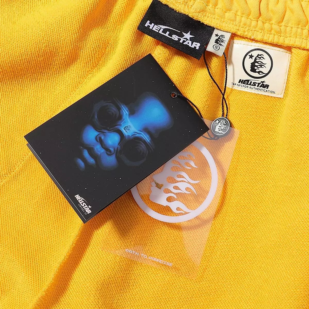 Design Flame Print Yellow Sweatpants - 22