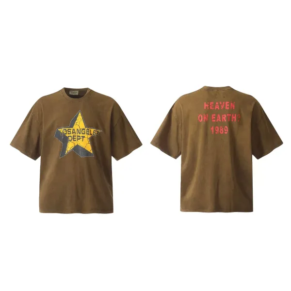 Gallery Dept Los Angeles Dept Star Tee Olive T-Shirts - 1