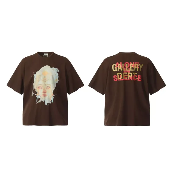 Gallery Dept Alone in Silence Brown Graphic T-Shirt - 1