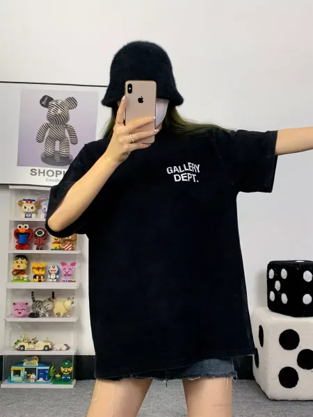 Gallery Dept. Acid Wash Black T-Shirt - 11