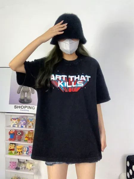 Gallery Dept. Acid Wash Black T-Shirt - 19