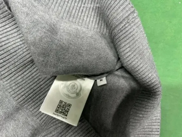 Moncler Logo Embroidered Black Crewneck Sweater - 5