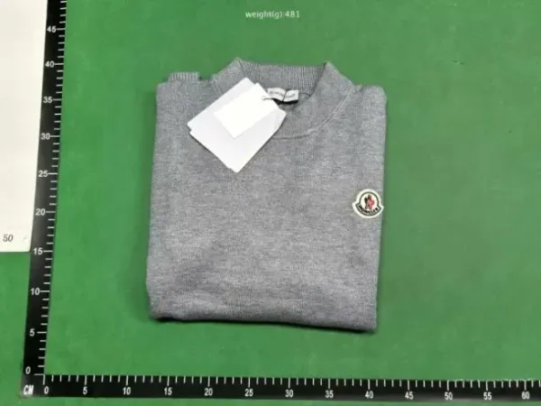 Moncler Logo Embroidered Black Crewneck Sweater - 2