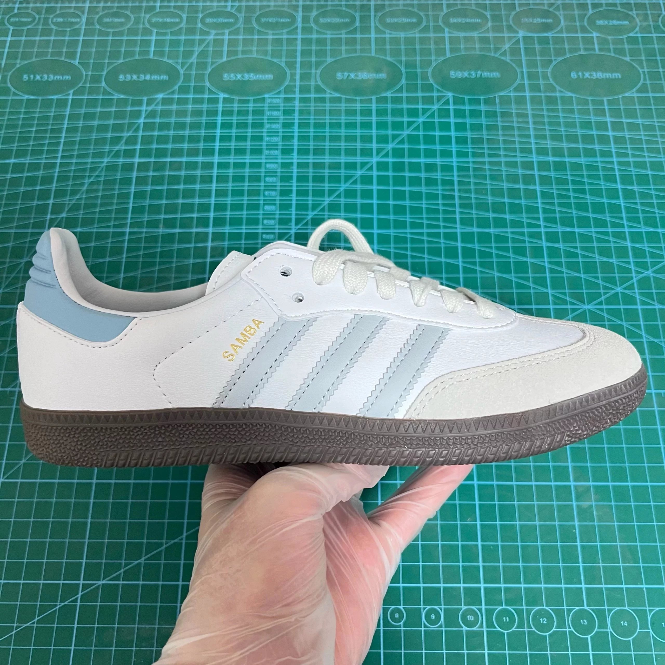 White Blue Split Leather ID2055