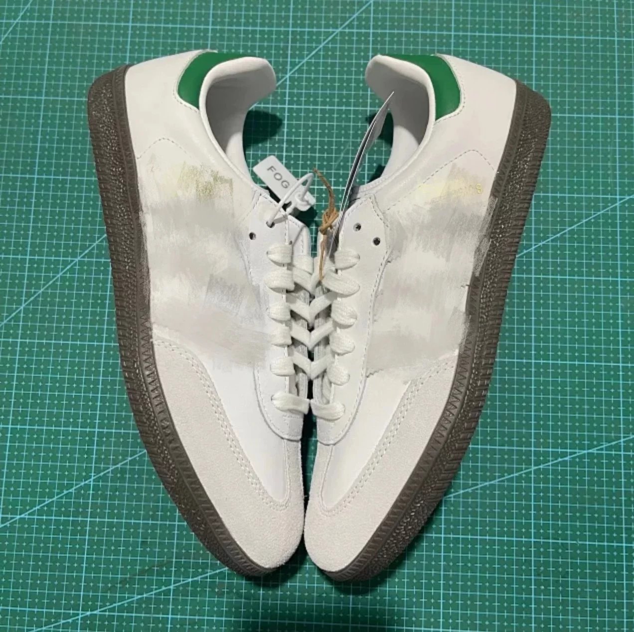 KITH White Green Full-Grain Leather FX5398