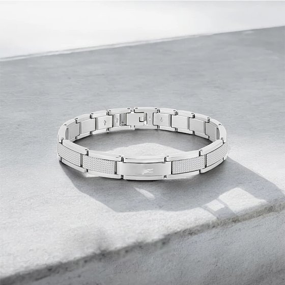Cross-border Hot-selling New Men's Fashion Curved Plate Bracelet Stainless Steel Adjustable Crocodile Engraved Bracelet High-end Accessory
