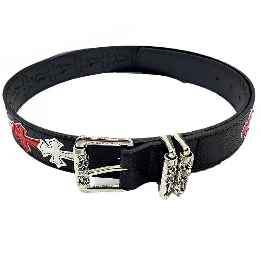 Chrome Hearts CH Sword Cross Belt Men Roller Hollow Classic Vine Women Waist Belt Star Style Punch Heart