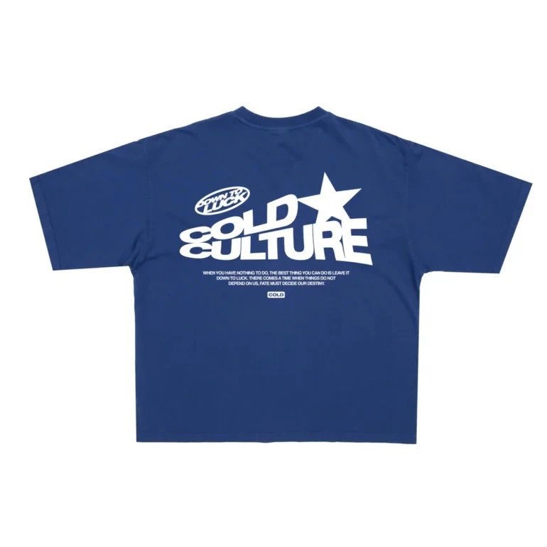 Cold Culture Star Print T-shirt Blue