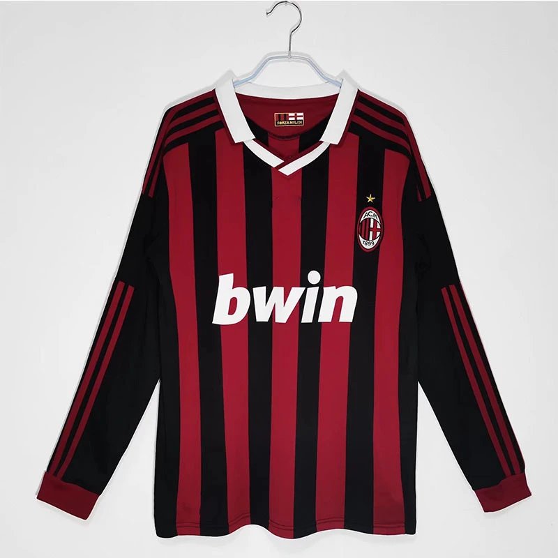 AC Milan 06-07 Retro Long Sleeve T-Shirt — Long-sleeve AC home kit 09/10 colorway — USFans Spreadsheet photo