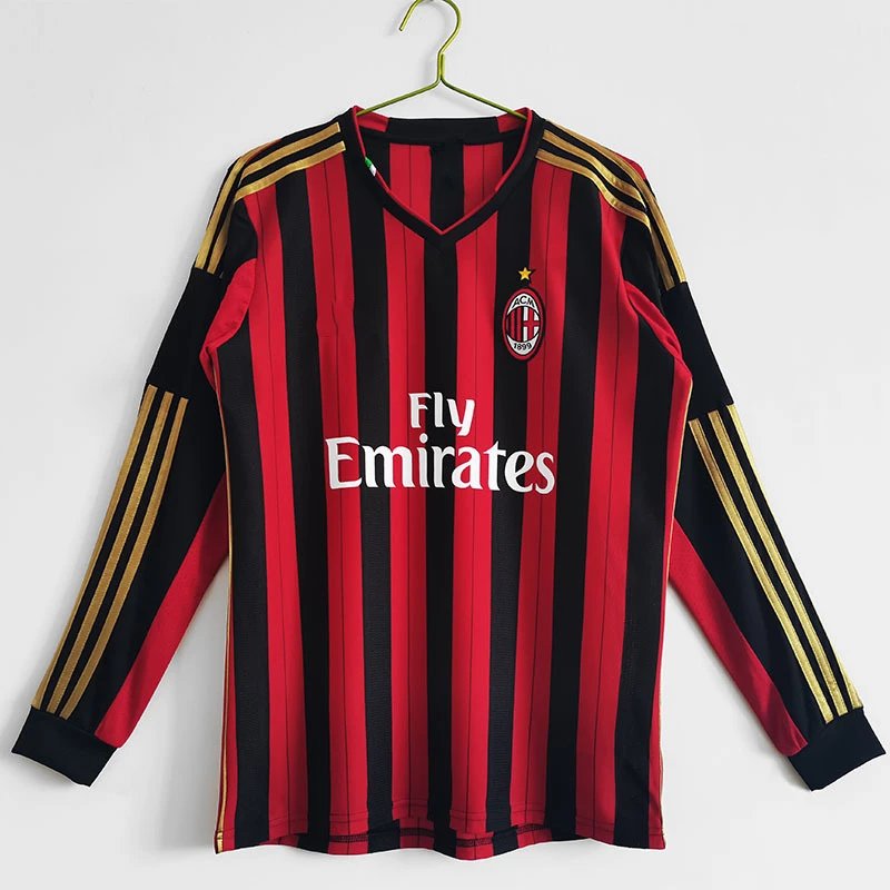 AC Milan 06-07 Retro Long Sleeve T-Shirt — AC Milan 13/14 Home Long-Sleeve colorway — USFans Spreadsheet photo