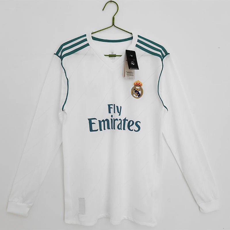 AC Milan 06-07 Retro Long Sleeve T-Shirt — Real Madrid home long-sleeve jersey 17/18 colorway — USFans Spreadsheet photo