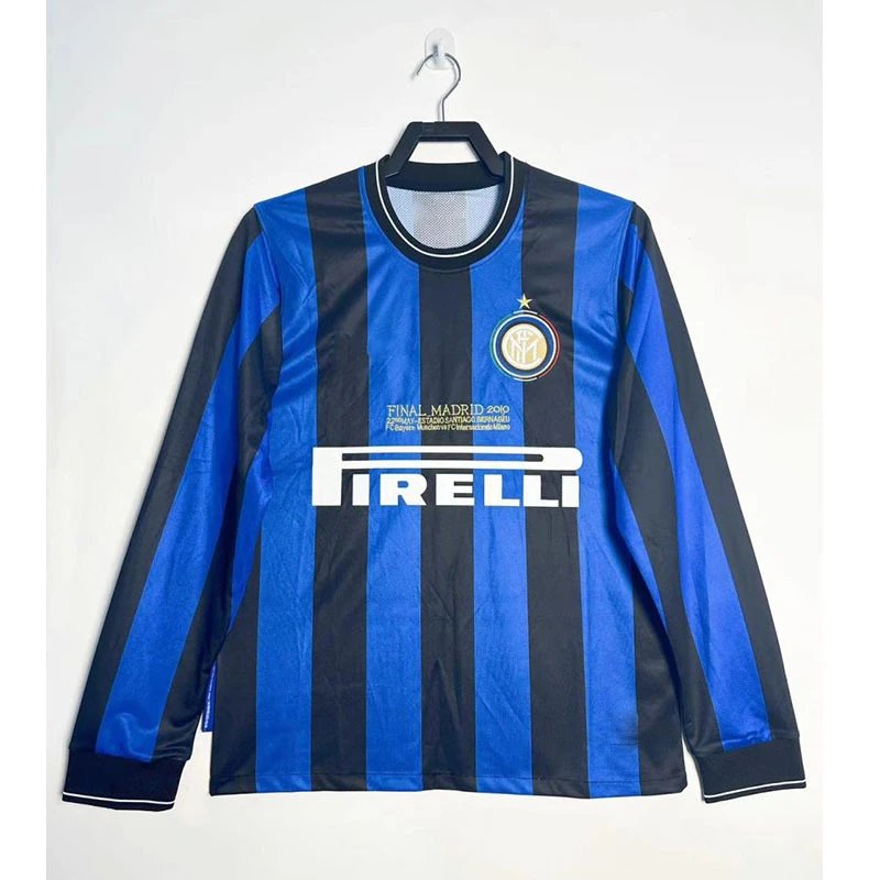 AC Milan 06-07 Retro Long Sleeve T-Shirt — Long-sleeve Inter home kit 2010 colorway — USFans Spreadsheet photo