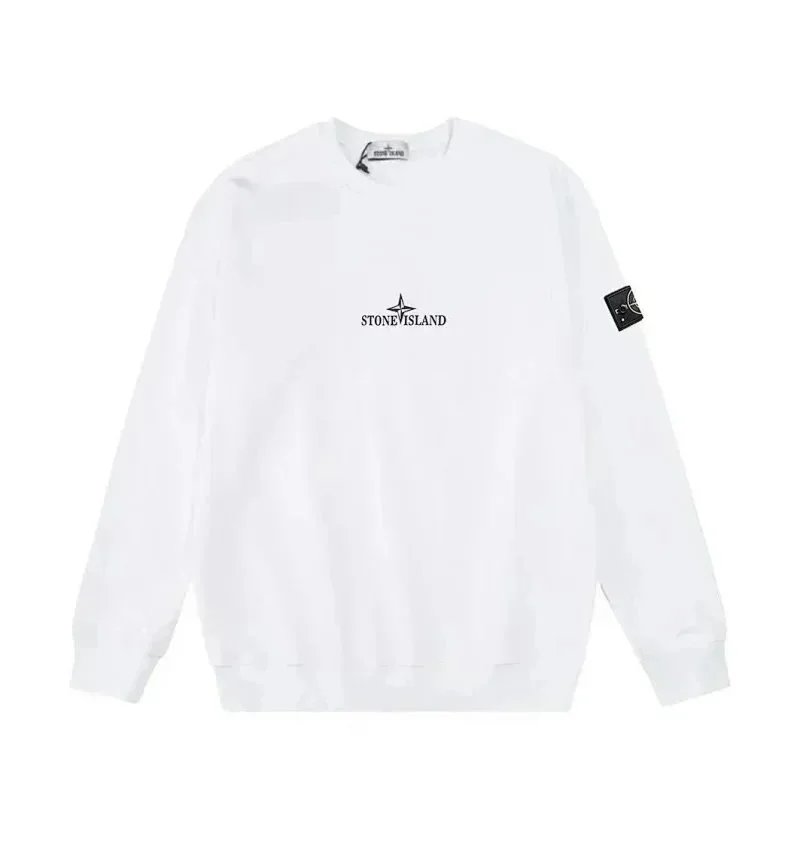 Stone Island Sweatshirt Center Logo White