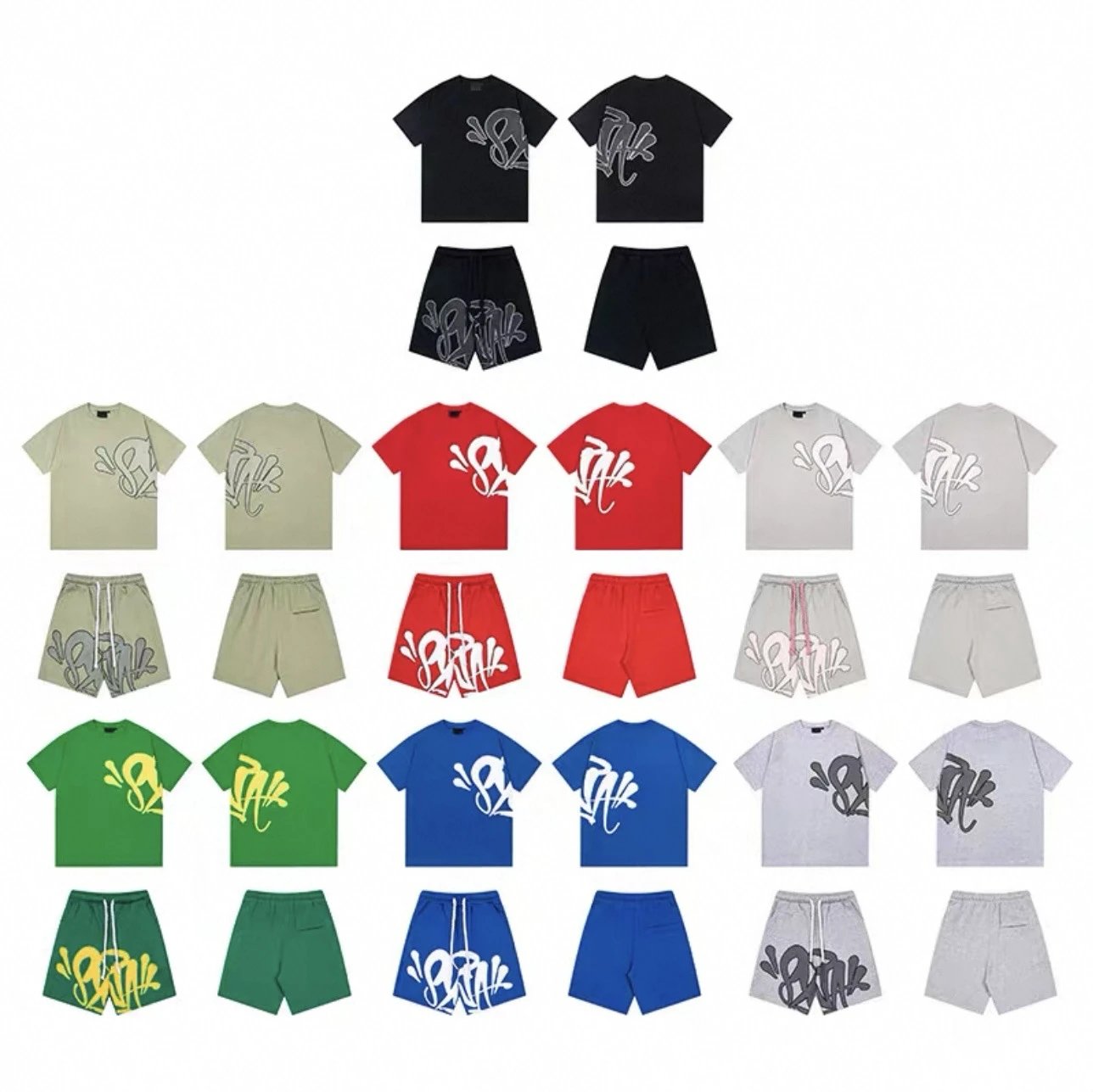 Graphic Print T-Shirt and Shorts Sets