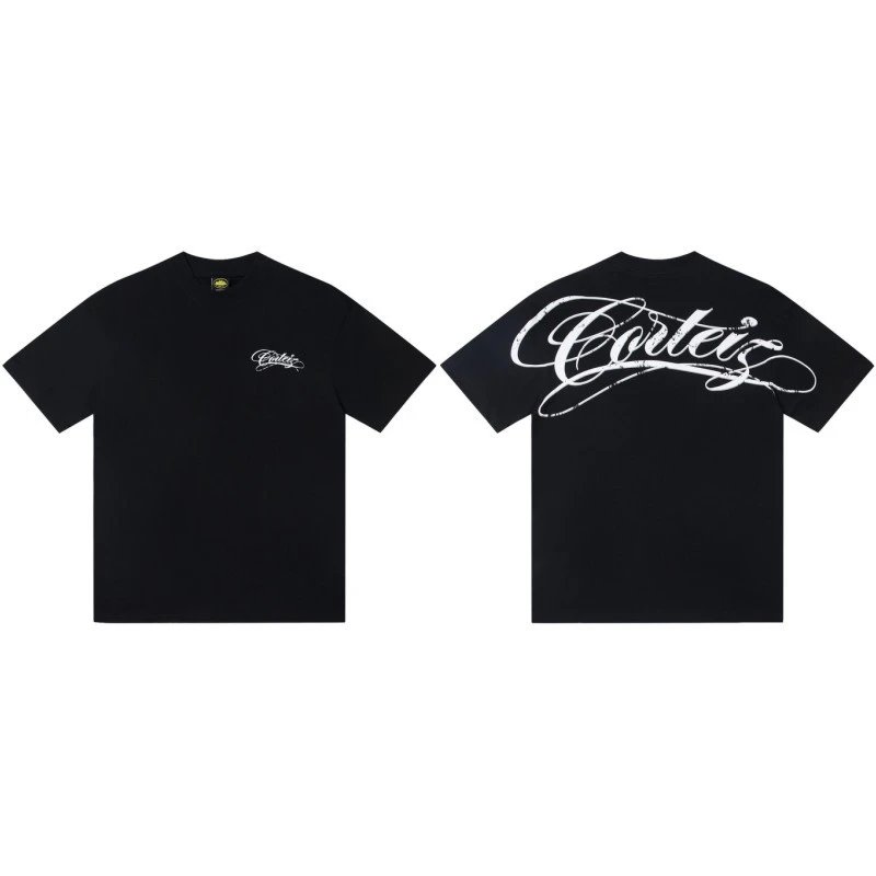 Corteiz T-shirt Script Logo Black