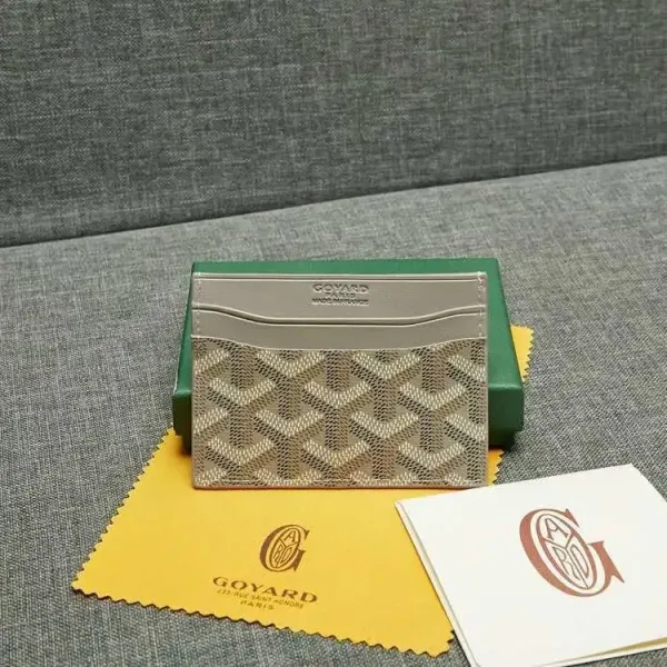 Goyard Saint-Honoré Card Holder Silver Gray - 1