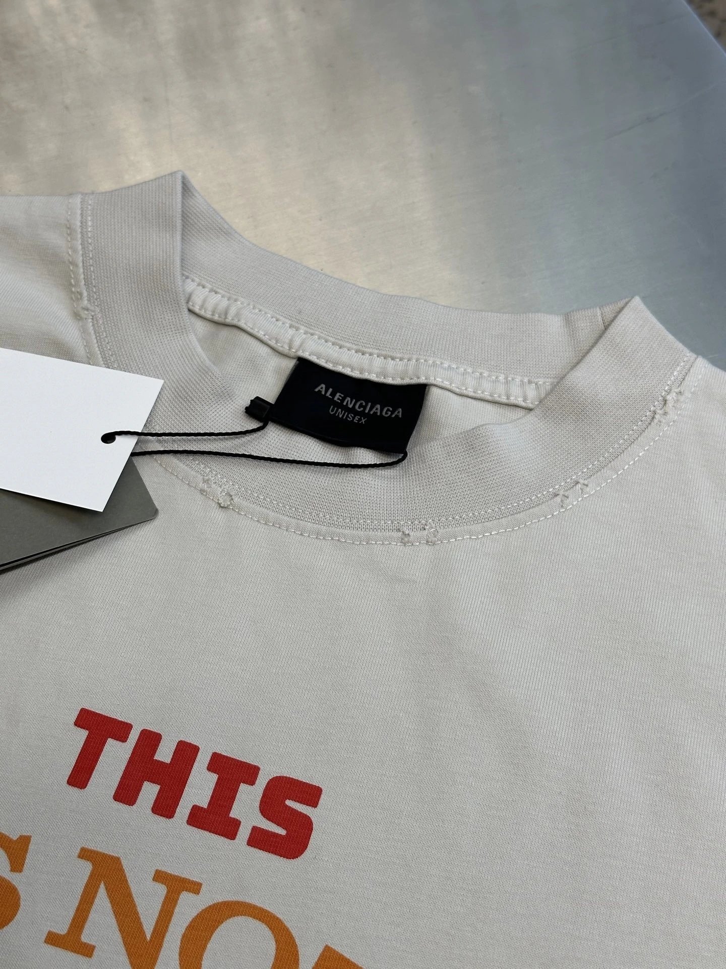 Balenciaga This Is Not A New T-Shirt Off-White Graphic Tee - 8