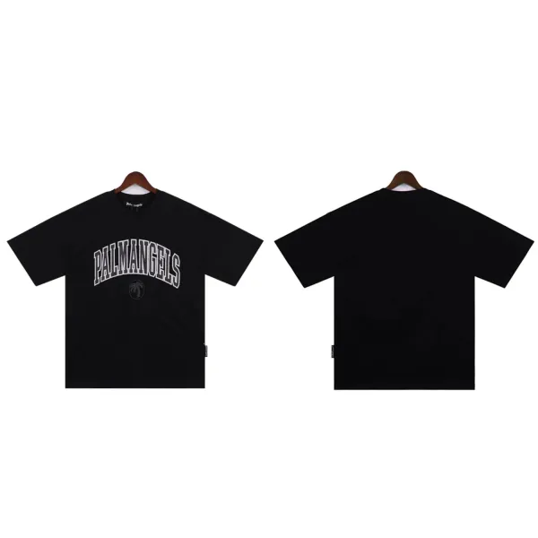 Palm Angels Arch Logo Black T-Shirt - 1