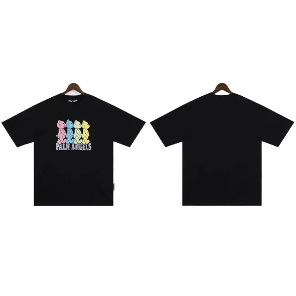 Palm Angels Four Bears Graphic Black T-Shirt - 1