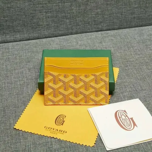 Goyard Saint-Honoré Card Holder Yellow and Green - 1