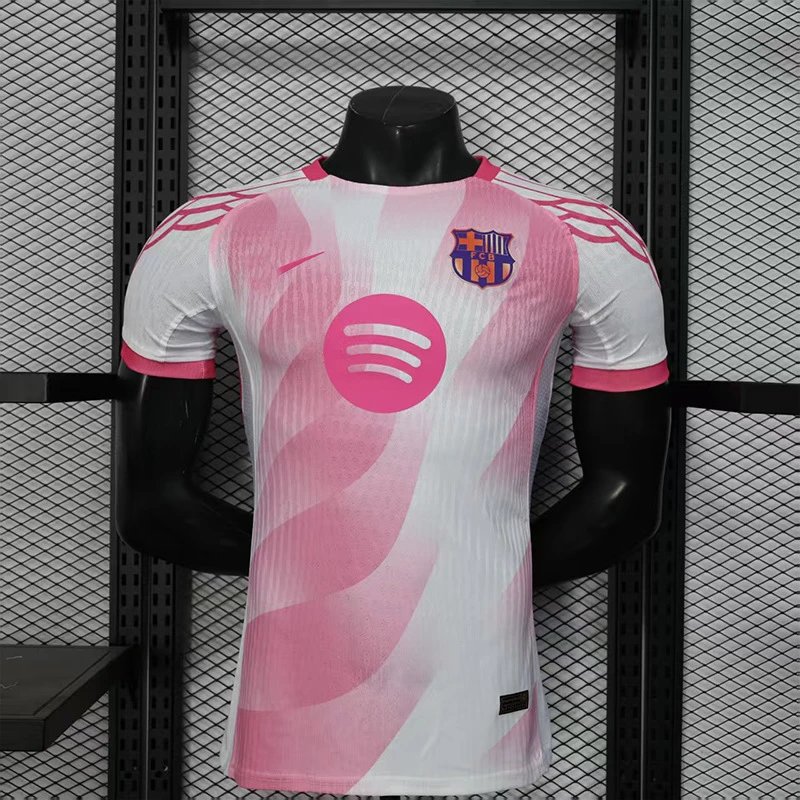 Nike x FC Barcelona 2024/25 Pre-Match Jersey White Pink