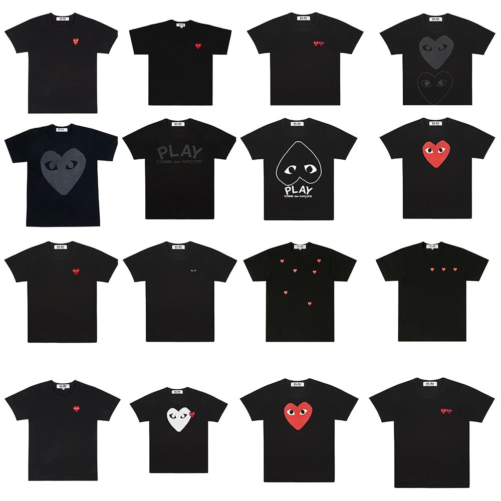 ZZ13 Unisex Embroidered Love Heart Short Sleeve T-Shirt - Casual Loose Fit Round Neck Top (Color and Size as Pictured) WhatsApp +86 152 8083 7011