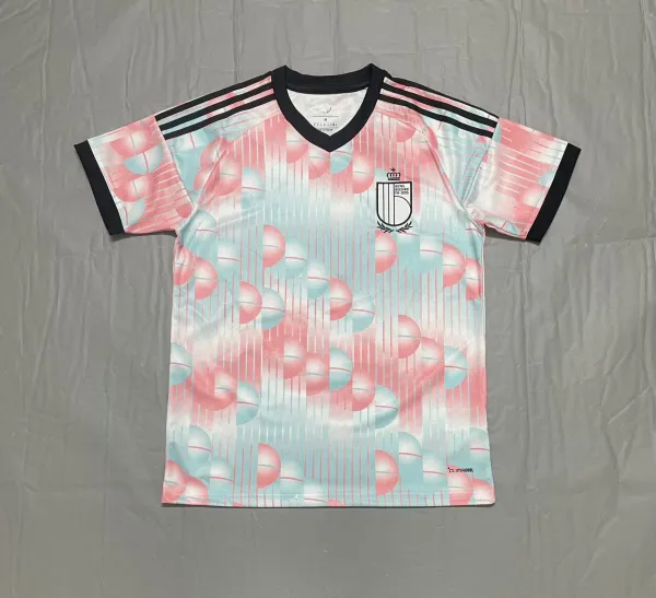 Adidas Belgium National Team 2024 Away Jersey Pink-Blue Pattern - 1