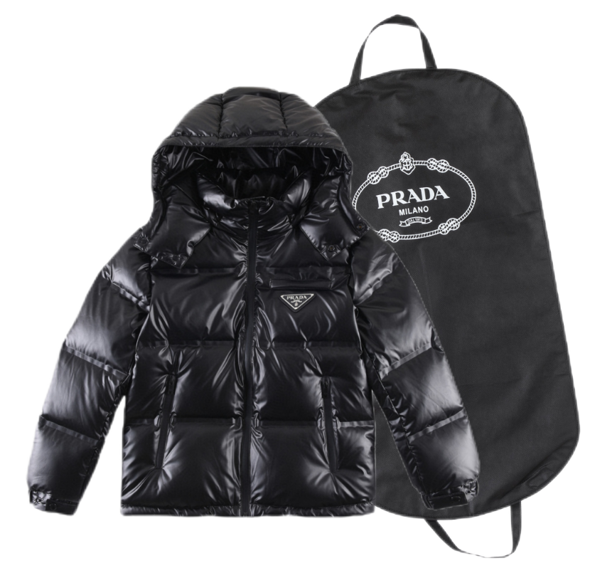 Prada Re-Nylon Cropped Puffer Jacket Black Down Jacket - 5