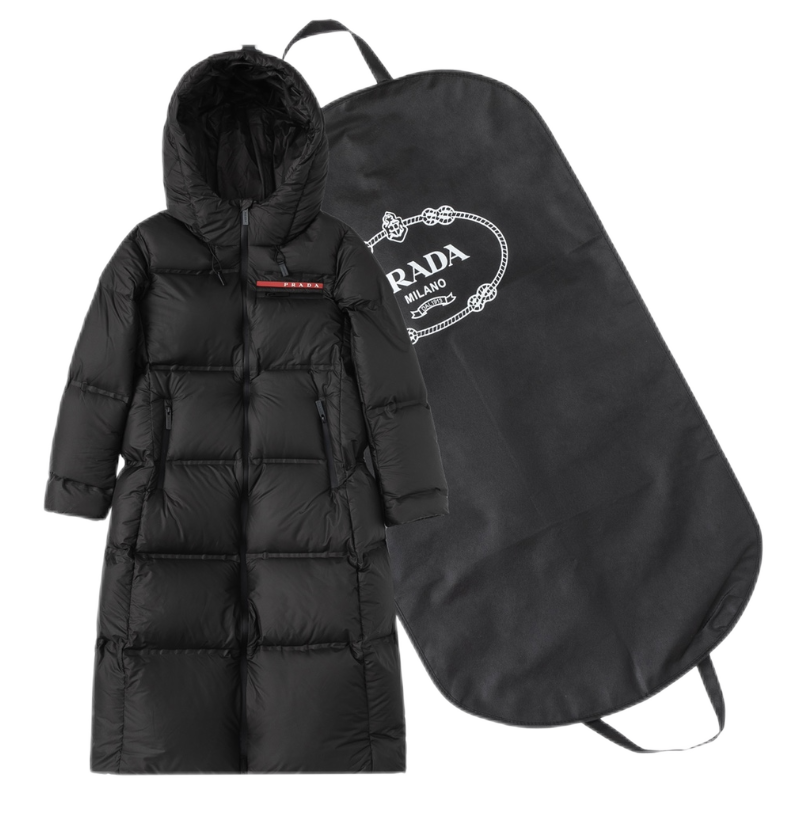 Prada Re-Nylon Cropped Puffer Jacket Black Down Jacket - 6