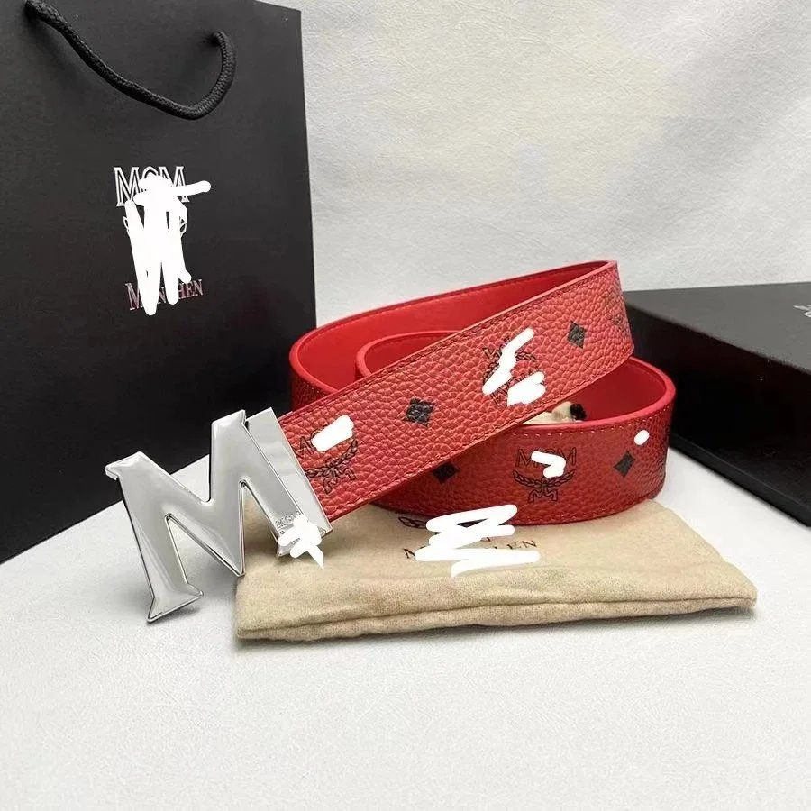 MCM Belts Logo Buckle Monogram Belt image 2