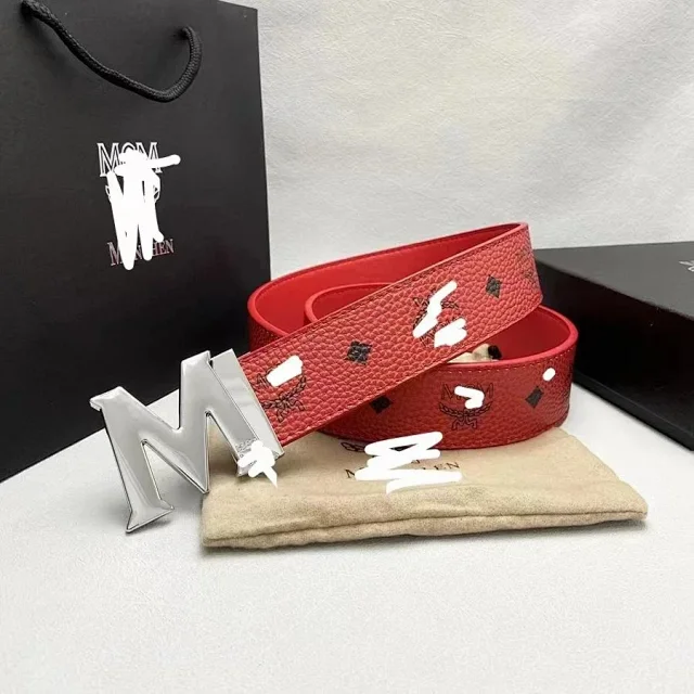 MCM Belts Logo Buckle Monogram Belt product detail image 6
