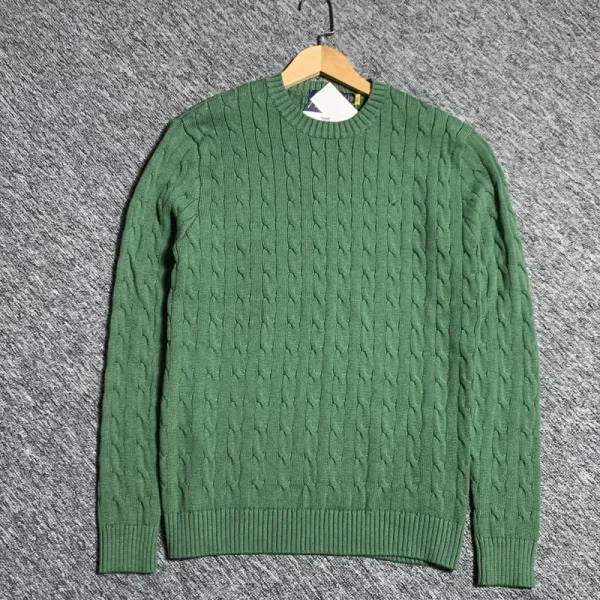 Ralph Lauren Cable Knit Crewneck Sweater Forest Green - 1