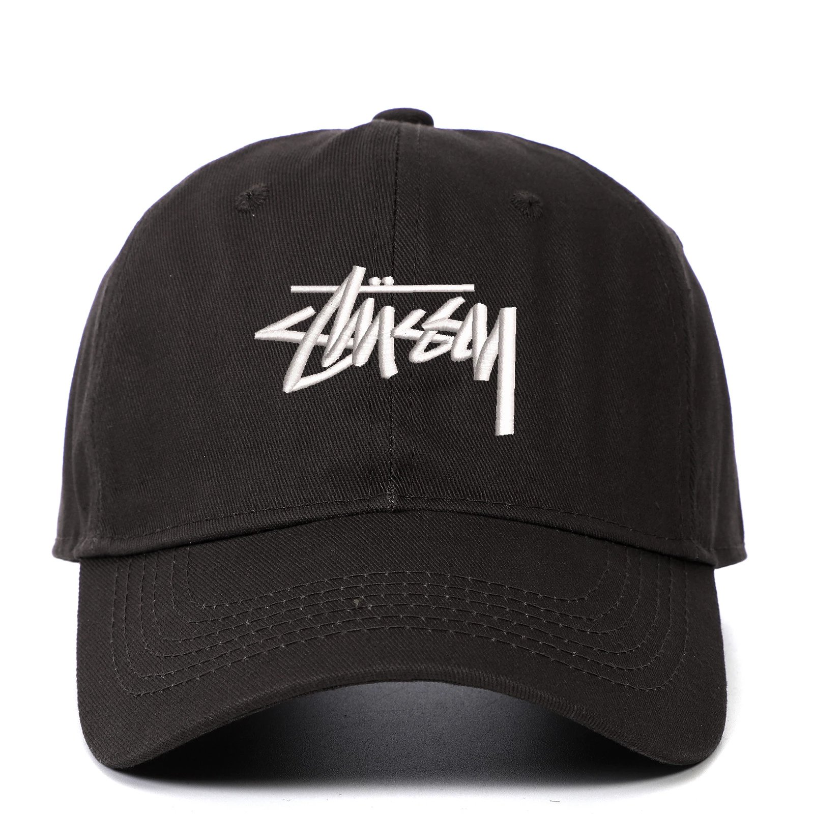 Small soft-top embroidered cap