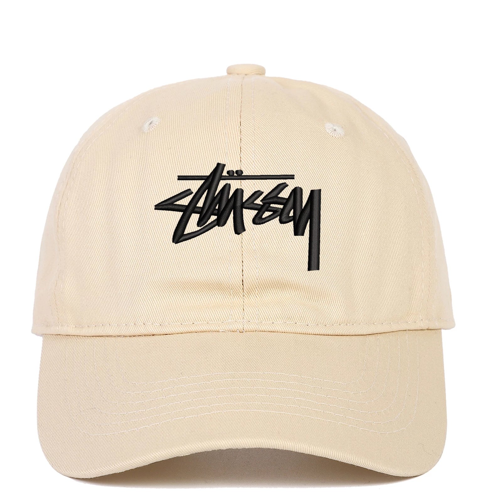Small soft-top embroidered cap