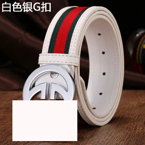Gucci GG Marmont Belt Beige Brown Canvas Leather Belt - 8